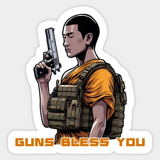 Gun Bless You Sticker